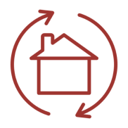 Sustainable house concept icon